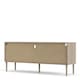 image 4 of Rome TV Unit 2 Sliding Doors in Jackson Hickory Oak and Matt Black