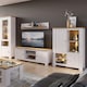 image 3 of Celesto 2 Door Wide TV Unit in White and Oak (189cm)