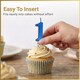 image 8 of Blue 1 Number Candle  Birthday Anniversary Party Cake Decorations Topper | Blue