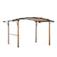 image 1 of Sunjoy 4m x 2.6m Steel Pergola-Wood Colored Frame