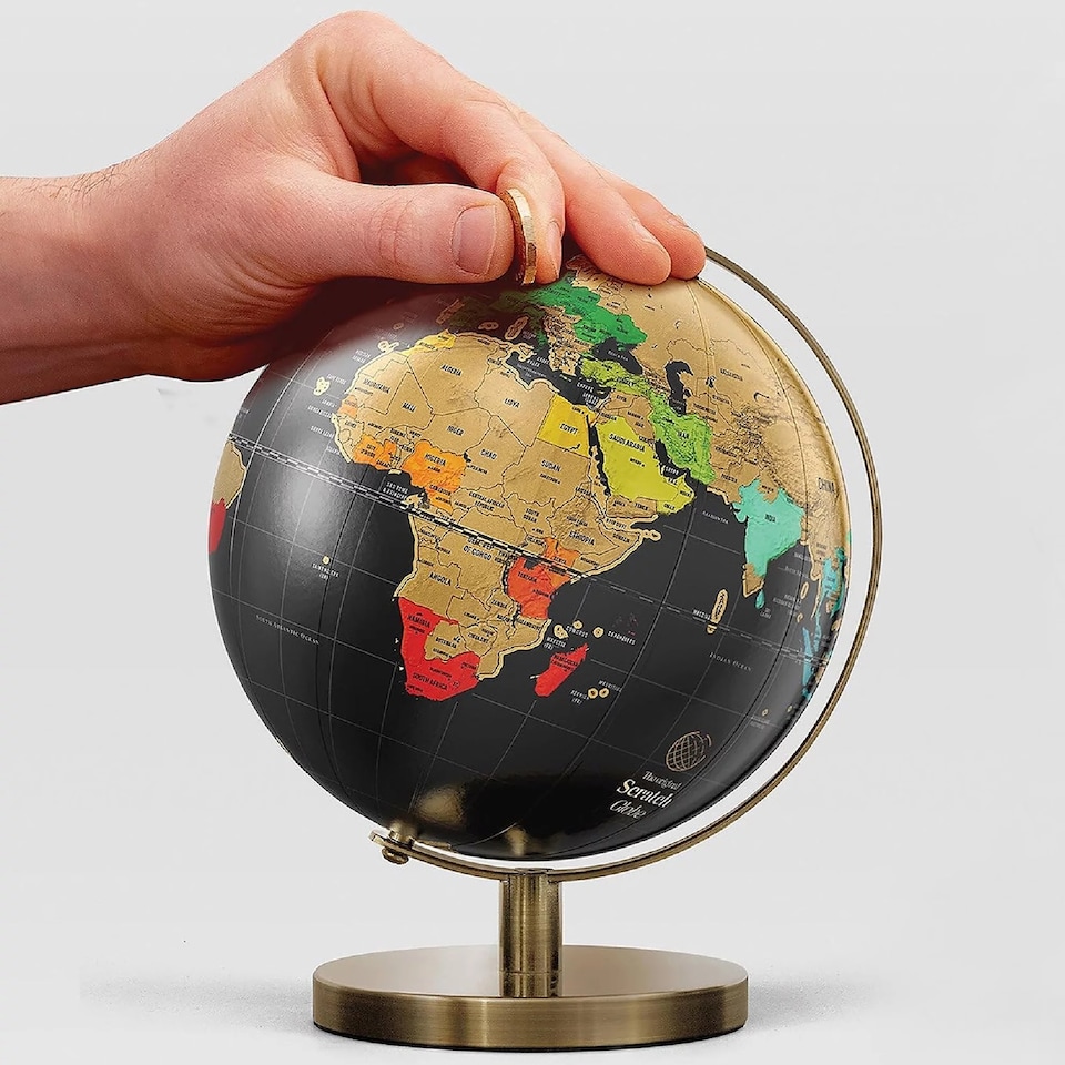 image 1 of Suck UK World Scratch Globe - Travel Adventure Decor