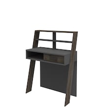 Decorotika Soho Computer Desk with Open Shelves and Drawer - W 123 cm x H 104 cm x D 59 cm