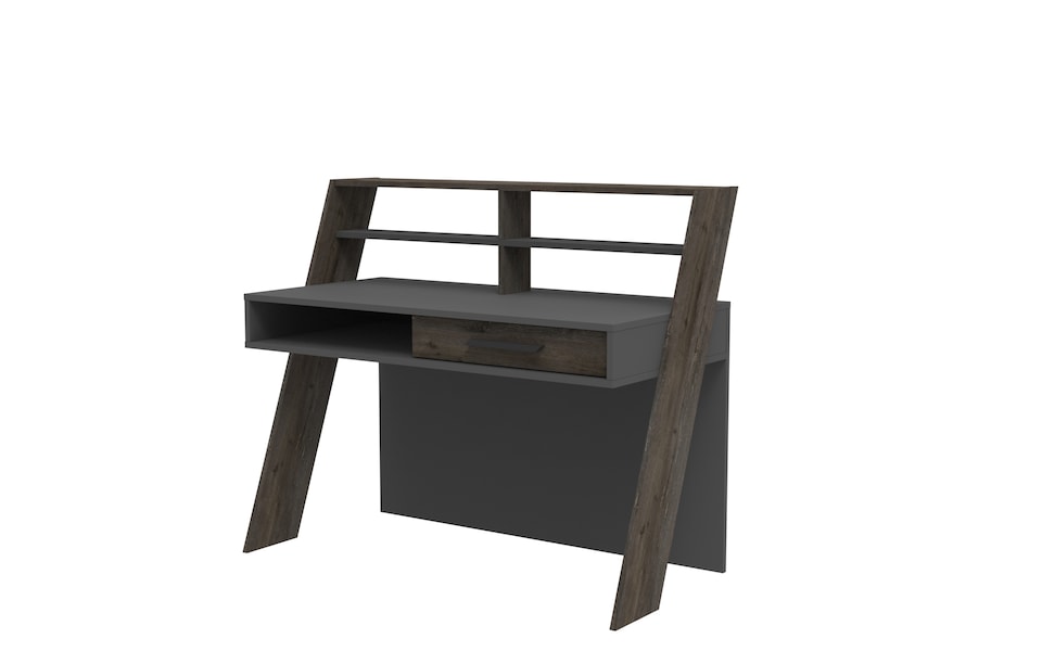 image 1 of Decorotika Soho Computer Desk with Open Shelves and Drawer - W 123 cm x H 104 cm x D 59 cm