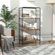 image 3 of COSTWAY 4-Tier Open-Back Storage Shelf Display Rack