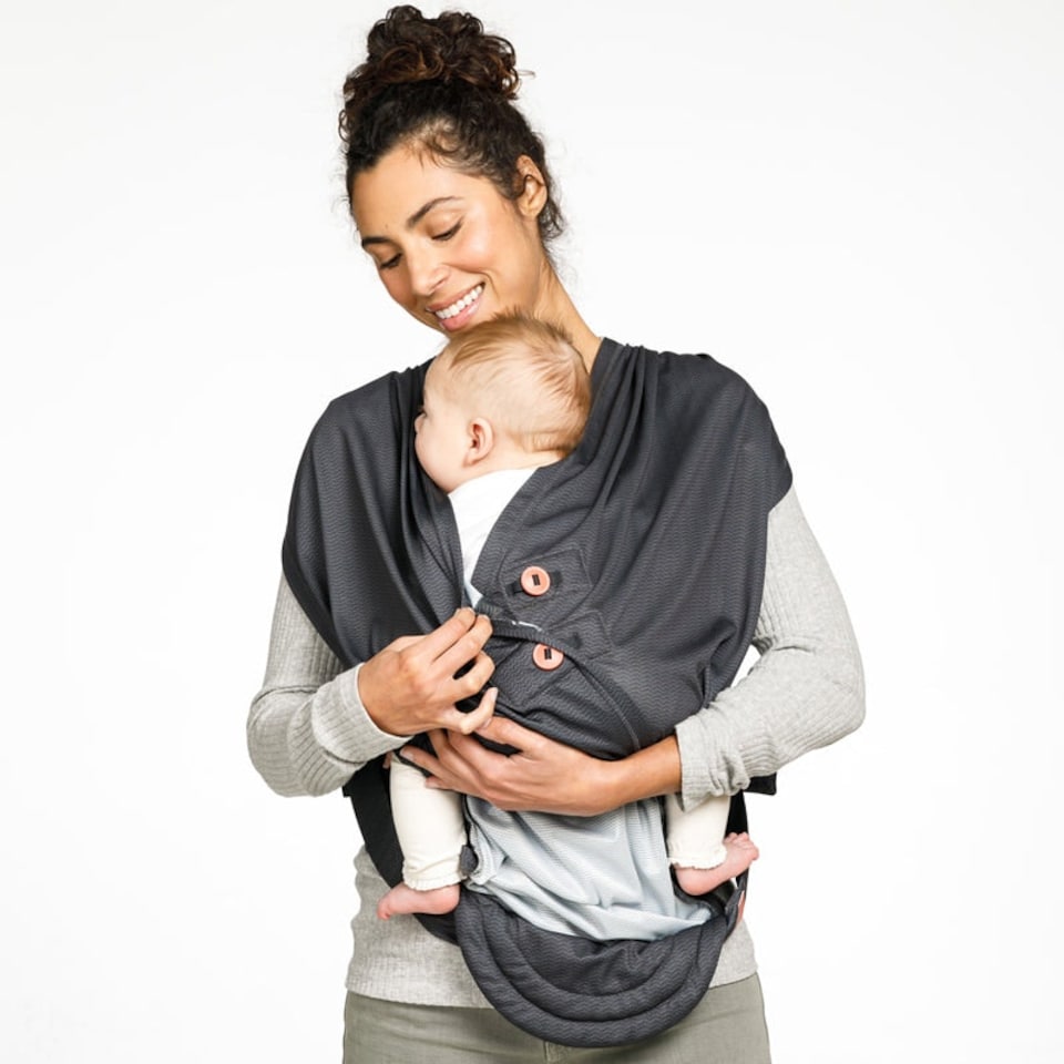 image 1 of Infantino Hug & Cuddle Adjustable Hybrid Wrap Carrier