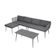 image 1 of Groundlevel The Hamilton 4 Piece Outdoor Furniture Set Outdoor Patio Sofa And Table