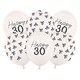 image 1 of Happy 30 Elegant Milestone Birthday Latex Balloons 30cm / 12 in - Pack of 6 | Multi