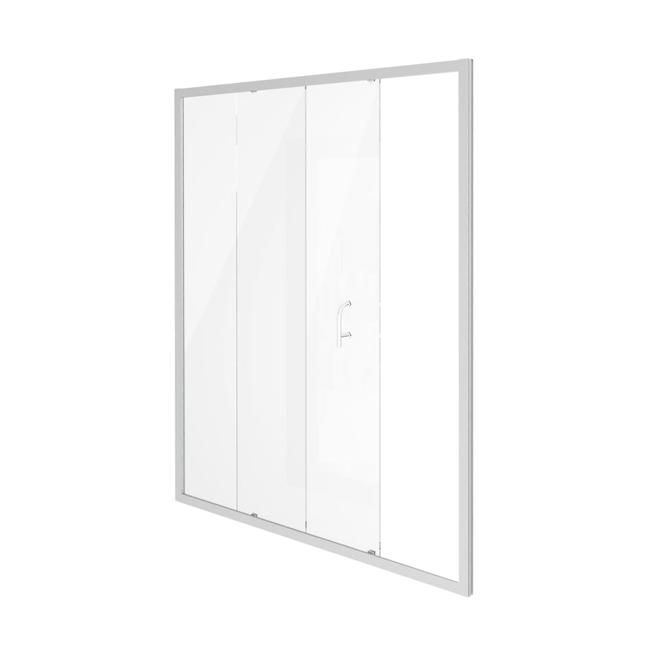 image 1 of Stech Homes 1700x1850mm Reversible Bathroom Sliding Door Shower Enclosure Cubicle 5mm Toughened Glass Cubicle
