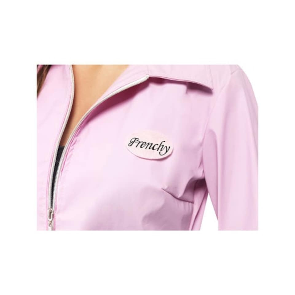 image 1 of Grease Deluxe Pink Ladies Jacket Fancy Dress Costume Ladies Medium - UK 12-14 Pink | 12