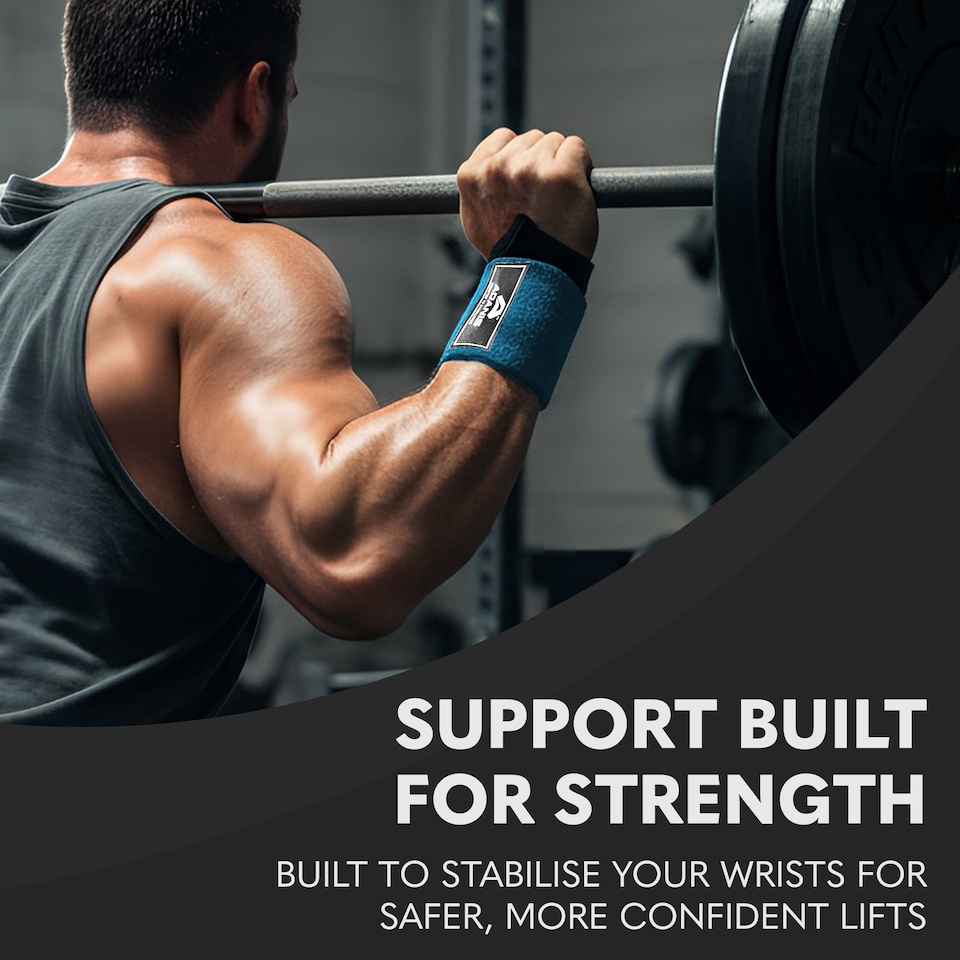 image 1 of Adanis Wrist Wraps for Weightlifting (Pair), Adjustable Wrist Support