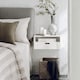 image 4 of Nightstand with 1 Drawer and 1 Shelf 17.7x9.8x8.7 inch Load Capacity 20 kg  NKD03-WX2 - White