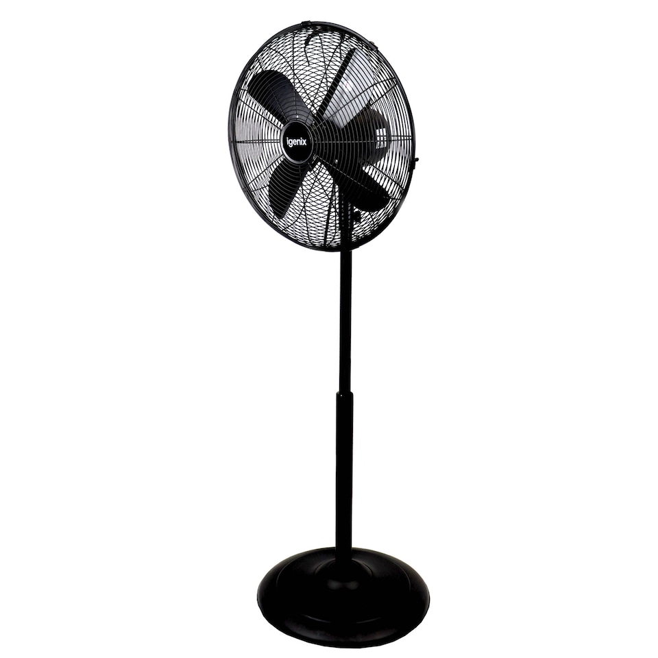 image 1 of Igenix Pedestal Fan, 16 Inch, Oscillating, 3 Speeds, DF1660BL, Black