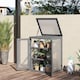 image 2 of Outsunny 3-tier Wood Greenhouse Plant Storage Shelf Garden Cold Frame Grow House
