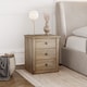 image 1 of Vida Designs Panama 3 Drawer Bedside Chest Cabinet Table Nightstand, Solid Pine Wood