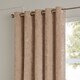 image 3 of Paoletti Lustre Velvet Fully Lined Eyelet Curtain Pair, Oyster, (W) 168 x (D) 183cm | Cream | Oyster | 1