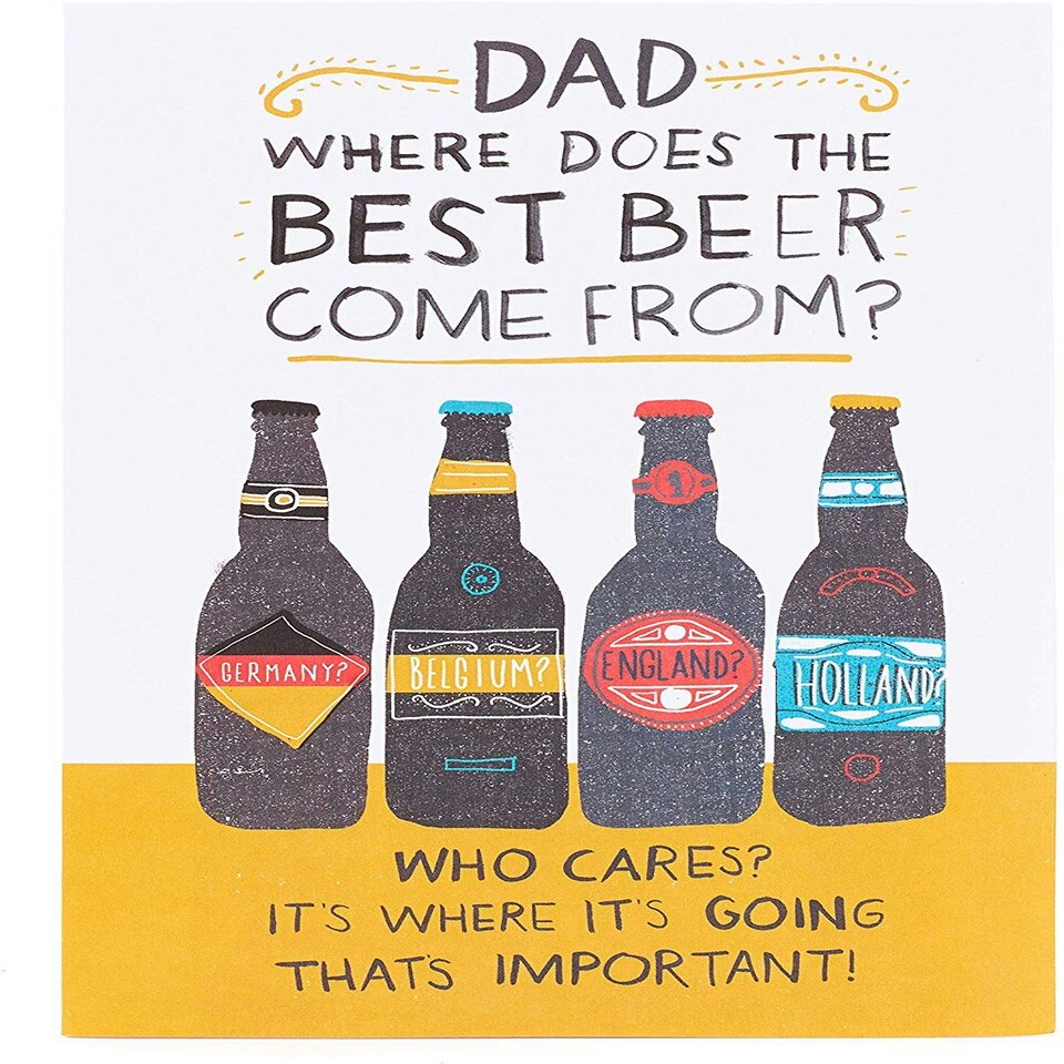 image 1 of Dad Birthday Card with Beer Joke