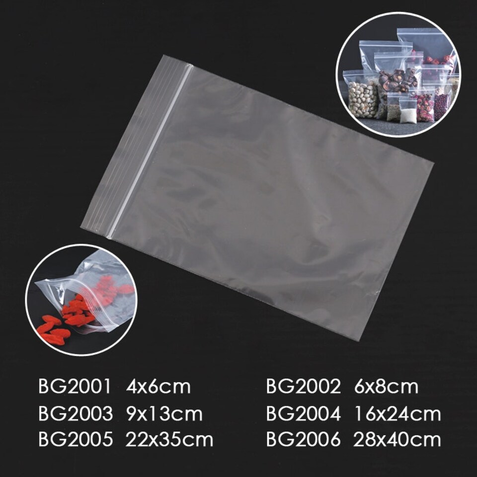 image 1 of Pack of 200 Clear Self-Sealing Bags 6 x 8cm