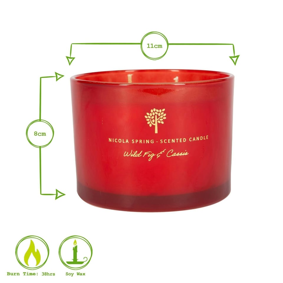 image 1 of Nicola Spring Soy Wax Scented Candles - 350g - Patchouli & Rosewood - Pack of 3 | Multi