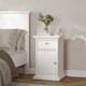 image 8 of Paris Nightstand 1 Door + 1 Drawer in White