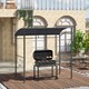image 2 of Outsunny 2.2 x 1.5 m BBQ Grill Gazebo Tent, Garden Grill with Metal Frame, Curved Canopy and 10 Hooks, Outdoor Sun Shade, Dark Grey