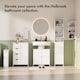 image 5 of VonHaus Holbrook White Freestanding Tall Bathroom Storage Cabinet with 6 Shelves