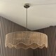image 4 of CGC Francesca Large 60cm Natural String Round Scallop Woven Easy-Fit Lampshade