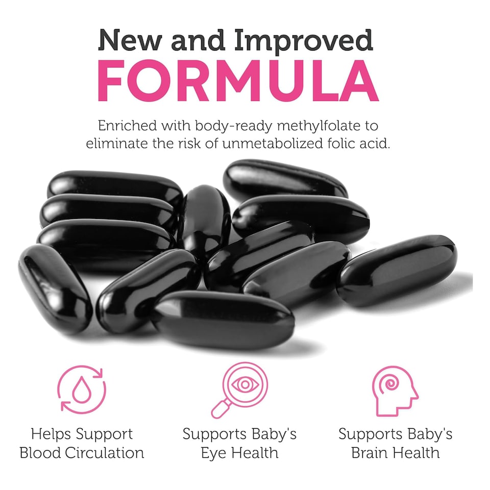 image 1 of Prenatal Vitamin with DHA 300 & Folate, Multivitamin for Mother/Child, 60c
