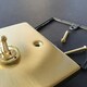 image 4 of SE HOME Satin / Brushed Brass 2 Gang Twin Coaxial TV Socket Black | Satin Brass