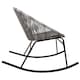 image 3 of Charles Bentley Zanzibar Rocking Chair Grey Rattan String Seat