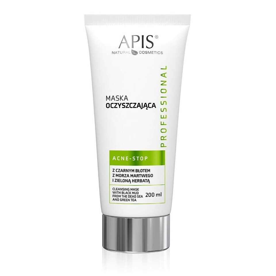 image 1 of Apis Professional Acne Stop Cleansing Mask with Green Tea and Dead Sea Black Mud 200ml