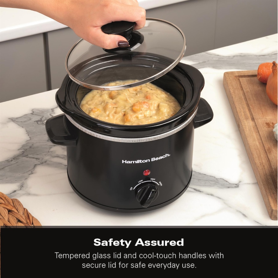 image 1 of Hamilton Beach 'The Mighty Mini' 1.8L Black Slow Cooker