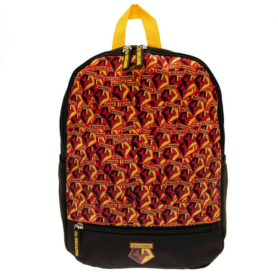 image 1 of Watford FC Backpack - Black/Yellow/Red - One Size