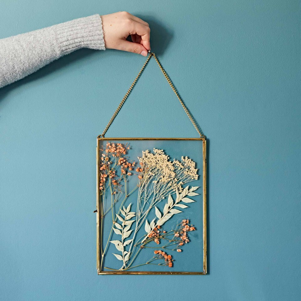 image 1 of Dia Gold Recycled Glass Hanging Photo Frame
