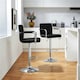 image 2 of Yaheetech Set of 2 Faux Leather Bar Stools | Black