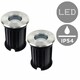 image 1 of ValueLights Pair Of Modern Bushed Chrome IP54 Rated Outdoor Garden Walk Over Lights