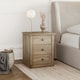 image 4 of Vida Designs Panama 3 Drawer Bedside Chest Cabinet Table Nightstand, Solid Pine Wood