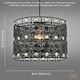 image 6 of Classic Matte Black Acrylic Gem Moroccan Style Chandelier Pendant Light Shade | Black | Black | 1