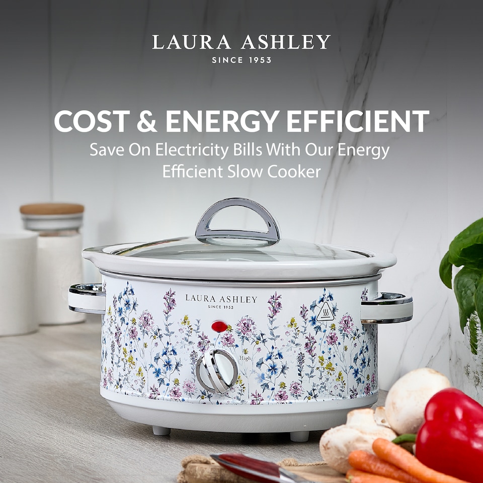 image 1 of Laura Ashley Slow Cookers 6.5 Litres. Large Capacity Slow Cooker for 4 to 5 People. Energy Efficient with 3 Heat Settings