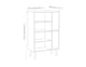 image 4 of Black 4-Drawer 2-Section Shelving Unit | Black | Black & Pine | 1