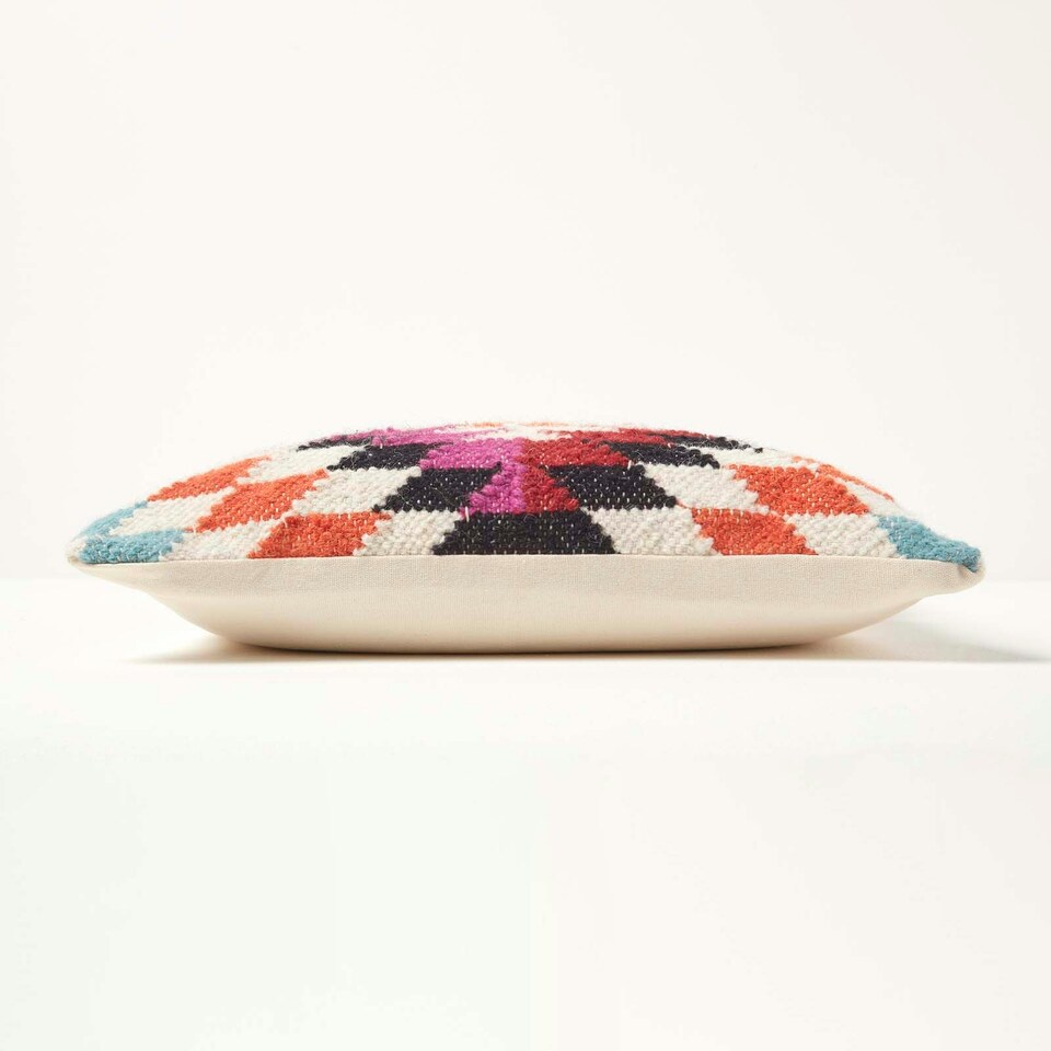image 1 of Homescapes Manila Handwoven Kilim Cushion with Feather Filling - 45 x 45 cm Multi