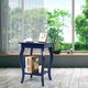 image 6 of COSTWAY Sofa Side Table With Open Storage Shelves Blue