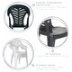 image 3 of Resol Gala 4 Seater Garden Dining Set - White | White | White