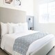 image 4 of Geo Diamond Collection Recycled Cotton Throw in Navy (50" x 60") Blue | Blue