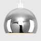 image 2 of ValueLights Arco Silver Ceiling Pendant Shade and B22 GLS LED 10W Warm White 3000K Bulb