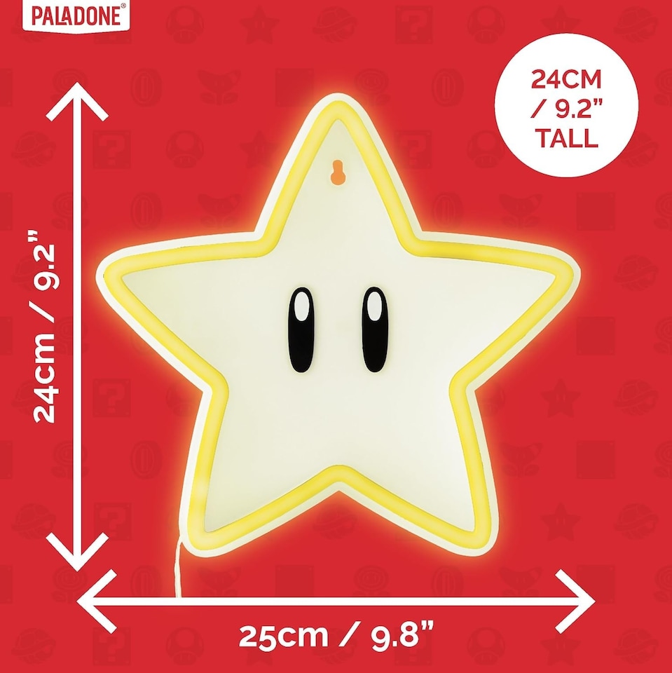 image 1 of Super Mario Super Star LED Neon Light