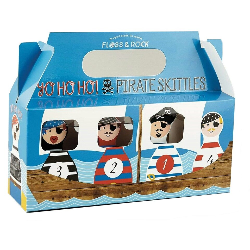 image 1 of Floss & Rock Pirate Wooden Skittles Set 6pcs