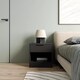 image 10 of 1-Drawer Bedside Table with Storage Grey | Cedar Grey / Set of 1