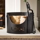 image 2 of Log Bucket with Poker & Tongs Black