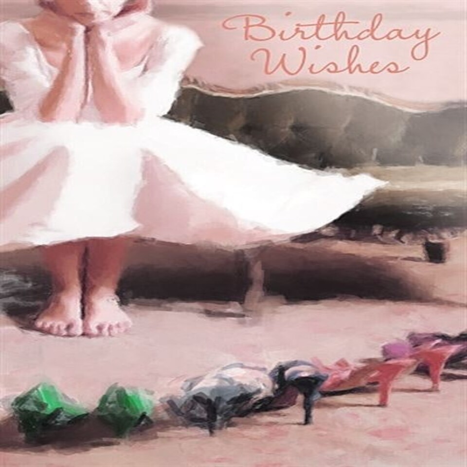 image 1 of Lady With Shoes Birthday Card