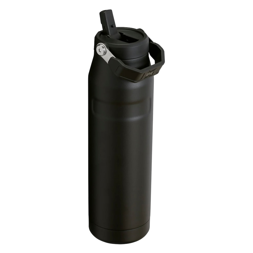 image 1 of IceFlow Bottle Flip Straw 1.06L Water Bottle | Black | Black | 1
